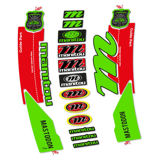 Apple Green decal for Manitou Mastodon 2017 fork 29" – bike sticker vinyl