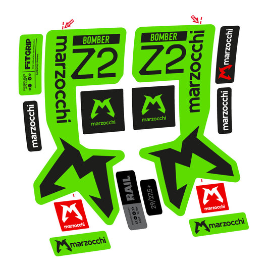 Apple Green decal for Marzocchi Bomber Z2 fork 29" – bike sticker vinyl