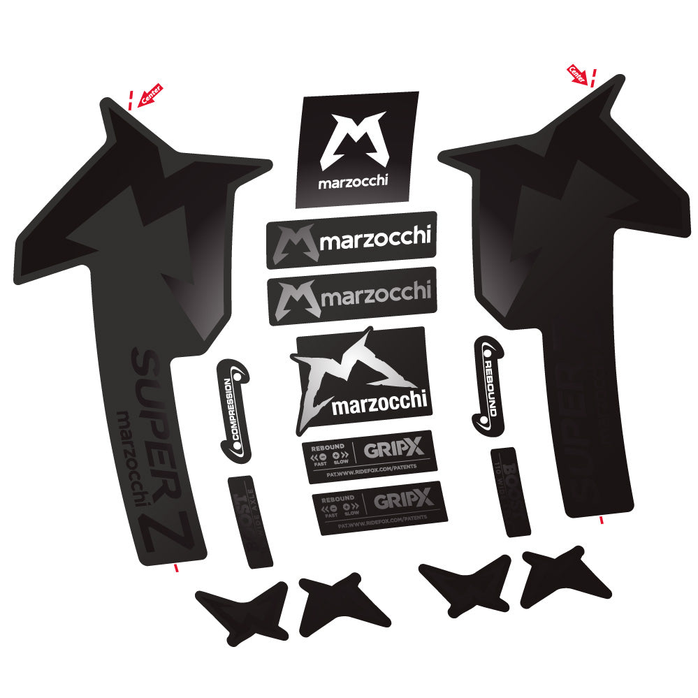 Aufkleber Marzocchi Super Z, Gabel 29, Fahrradaufkleber Vinyl