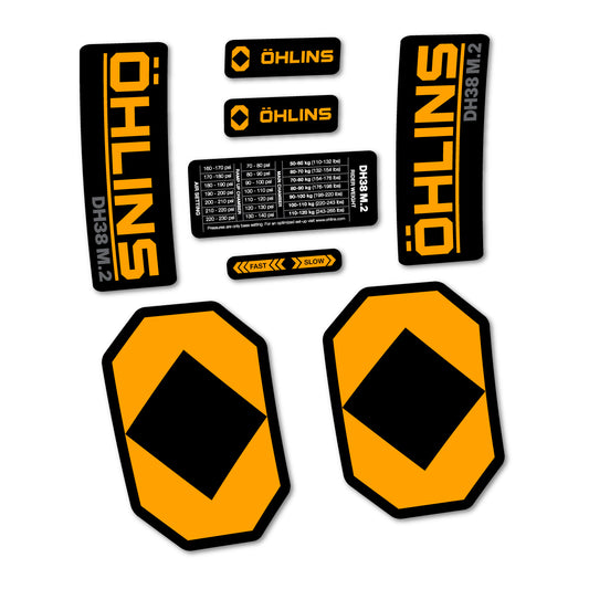 Stickers for Öhlins DH38 M.2 2027, Fork vinyl decals