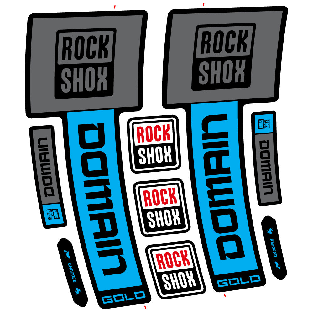 Decal RockShox Domain Gold 2025 Ver. 1, Fork 29, bike sticker vinyl