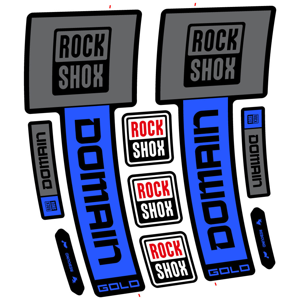 Decal RockShox Domain Gold 2025 Ver. 1, Fork 29, bike sticker vinyl