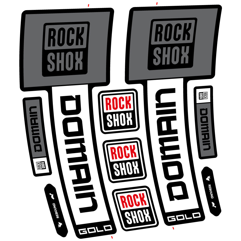 Decal RockShox Domain Gold 2025 Ver. 1, Fork 29, bike sticker vinyl