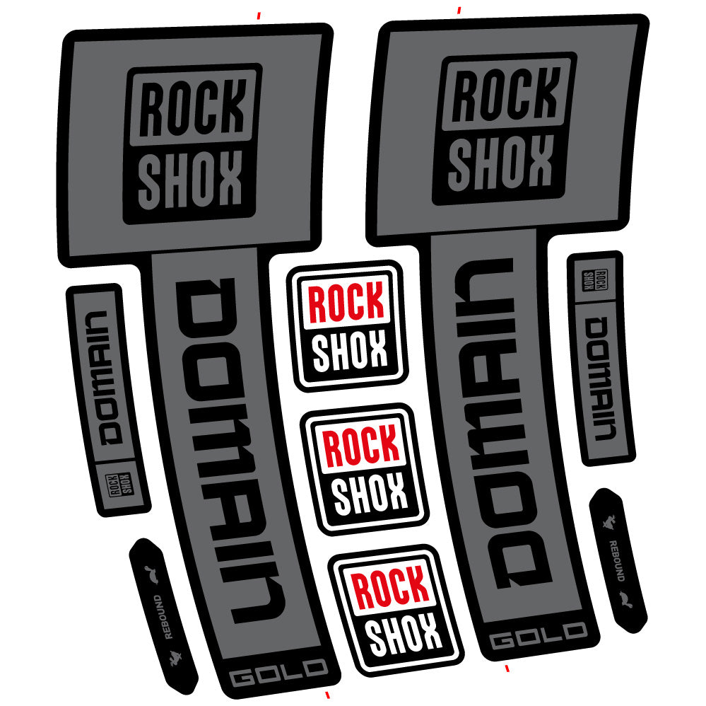 Decal RockShox Domain Gold 2025 Ver. 1, Fork 29, bike sticker vinyl
