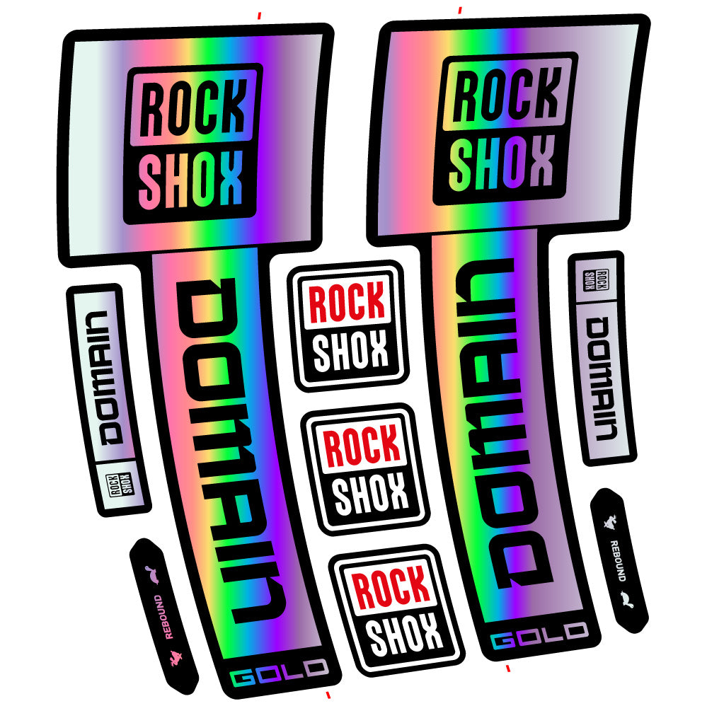 Decal RockShox Domain Gold 2025 Ver. 1, Fork 29, bike sticker vinyl