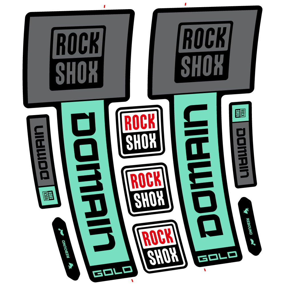 Decal RockShox Domain Gold 2025 Ver. 1, Fork 29, bike sticker vinyl
