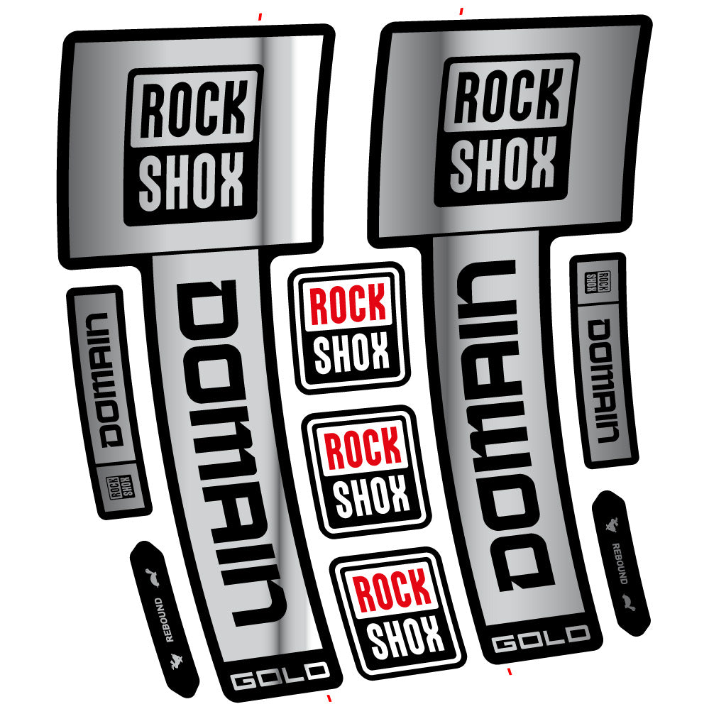 Decal RockShox Domain Gold 2025 Ver. 1, Fork 29, bike sticker vinyl