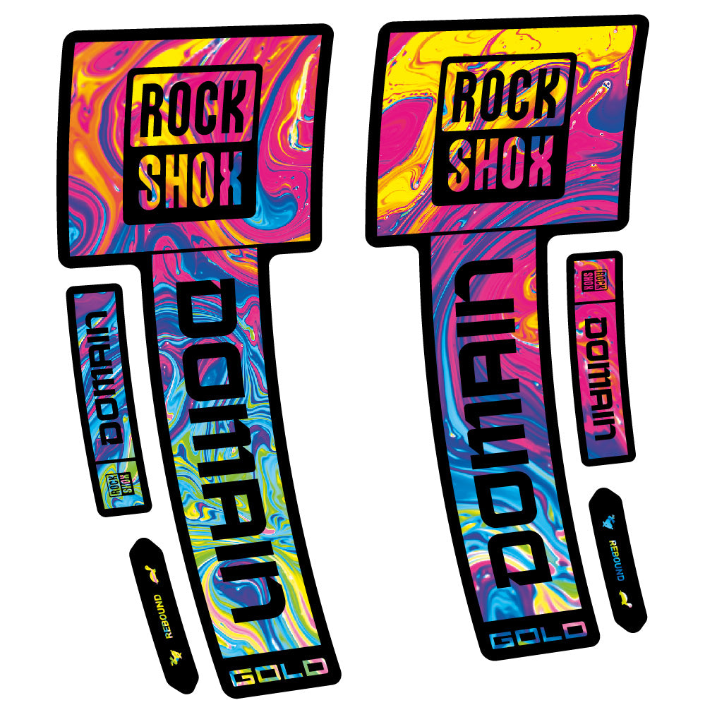 Decal RockShox Domain Gold 2025 Ver. 1, Fork 29, bike sticker vinyl