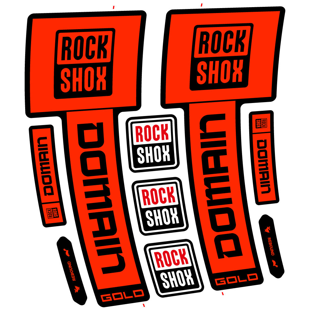 Decal RockShox Domain Gold 2025 Ver. 1, Fork 29, bike sticker vinyl