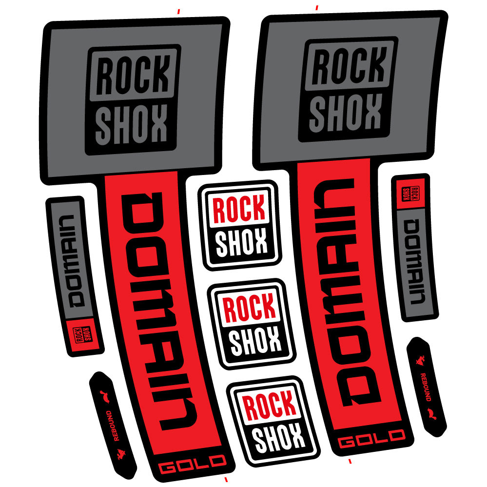 Decal RockShox Domain Gold 2025 Ver. 1, Fork 29, bike sticker vinyl