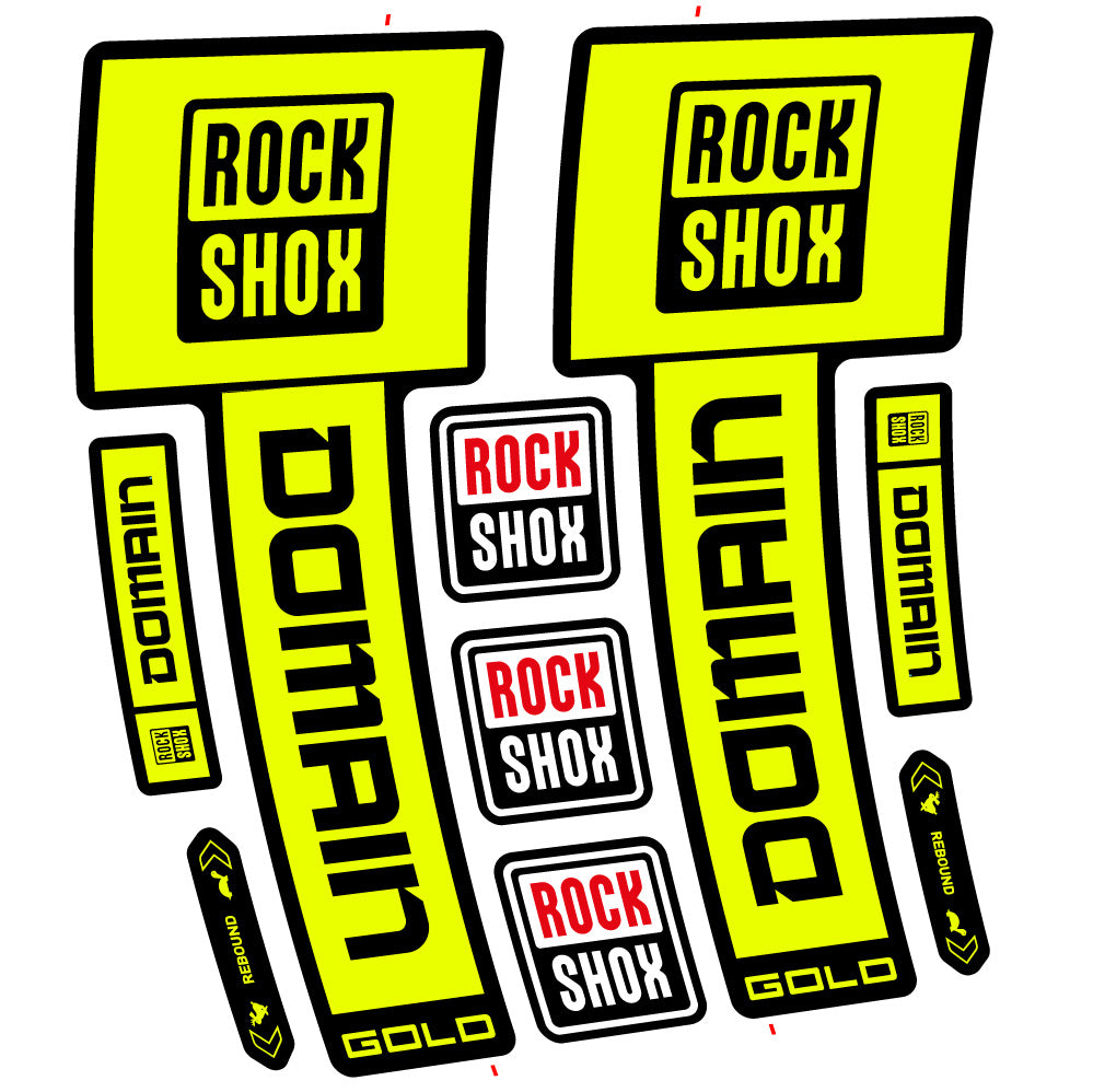 Decal RockShox Domain Gold 2025 Ver. 2, Fork 29, bike sticker vinyl