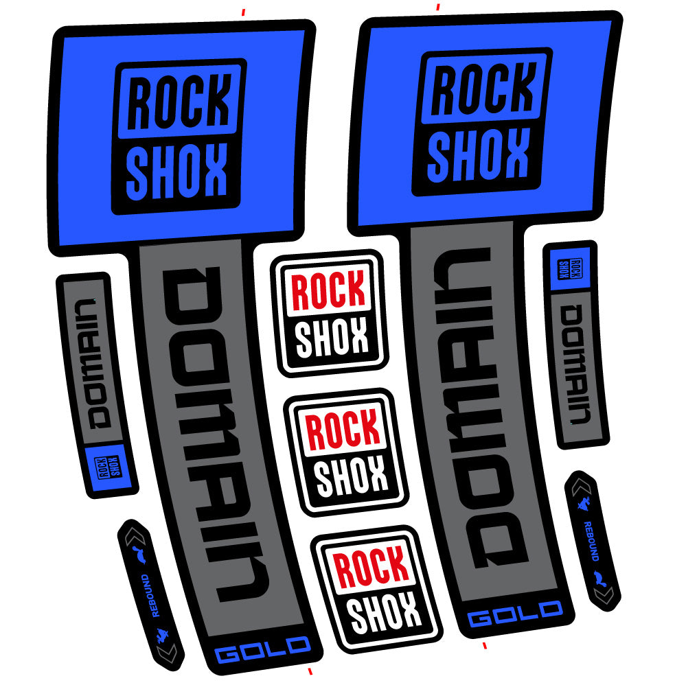 Decal RockShox Domain Gold 2025 Ver. 2, Fork 29, bike sticker vinyl