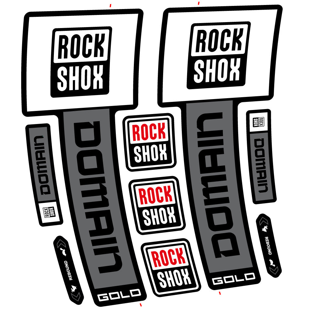 Decal RockShox Domain Gold 2025 Ver. 2, Fork 29, bike sticker vinyl