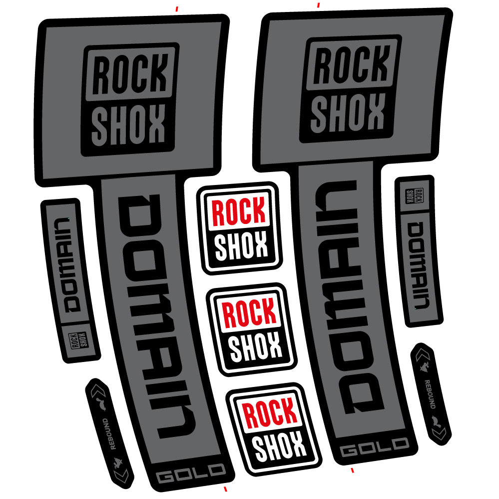 Decal RockShox Domain Gold 2025 Ver. 2, Fork 29, bike sticker vinyl