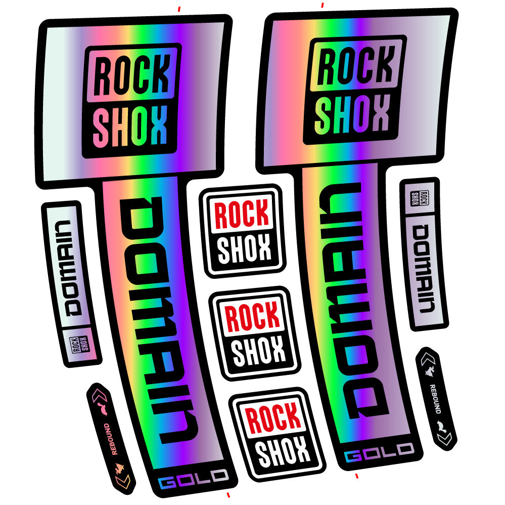 Decal RockShox Domain Gold 2025 Ver. 2, Fork 29, bike sticker vinyl