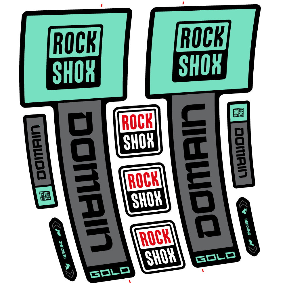Decal RockShox Domain Gold 2025 Ver. 2, Fork 29, bike sticker vinyl