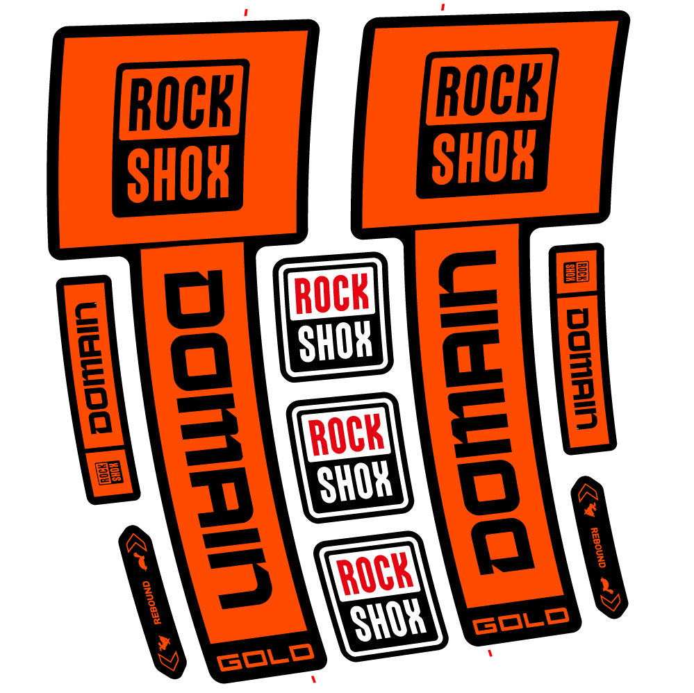 Decal RockShox Domain Gold 2025 Ver. 2, Fork 29, bike sticker vinyl