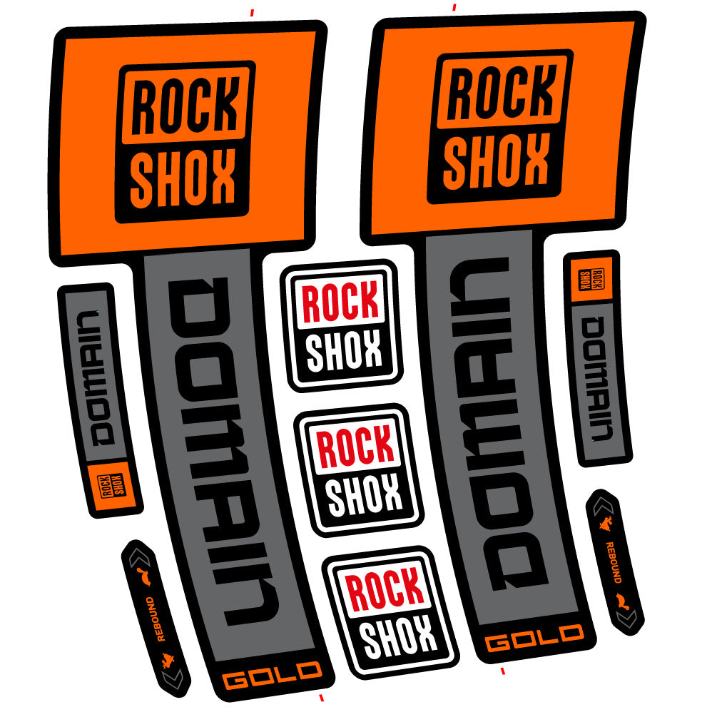 Decal RockShox Domain Gold 2025 Ver. 2, Fork 29, bike sticker vinyl
