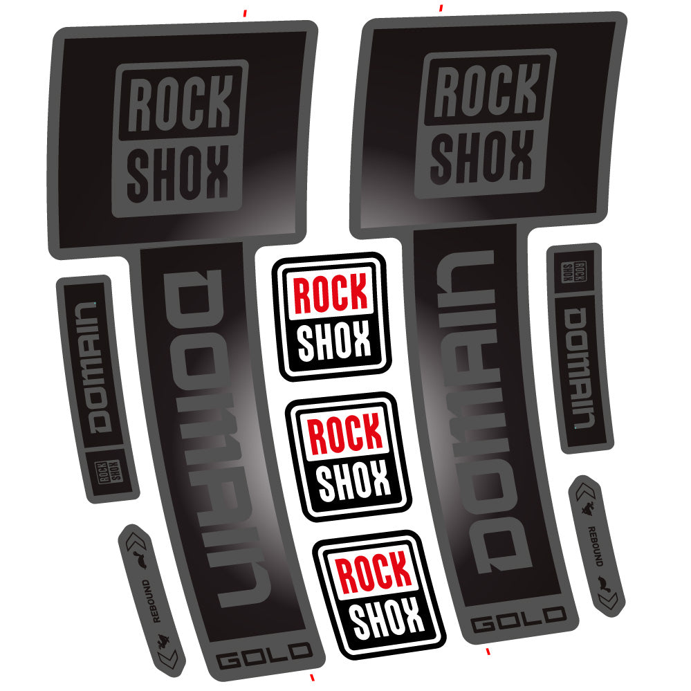 Decal RockShox Domain Gold 2025 Ver. 2, Fork 29, bike sticker vinyl