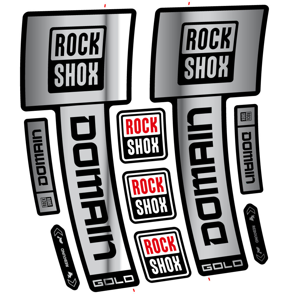 Decal RockShox Domain Gold 2025 Ver. 2, Fork 29, bike sticker vinyl