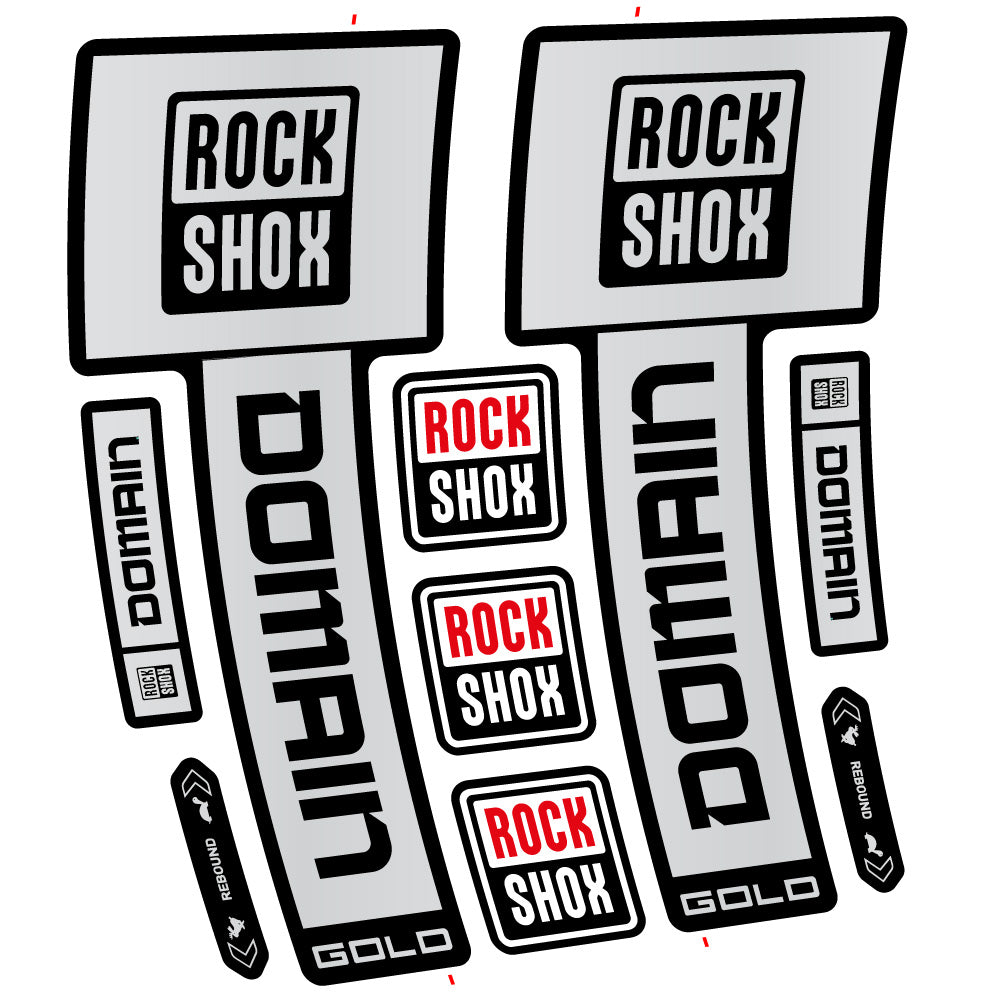Decal RockShox Domain Gold 2025 Ver. 2, Fork 29, bike sticker vinyl