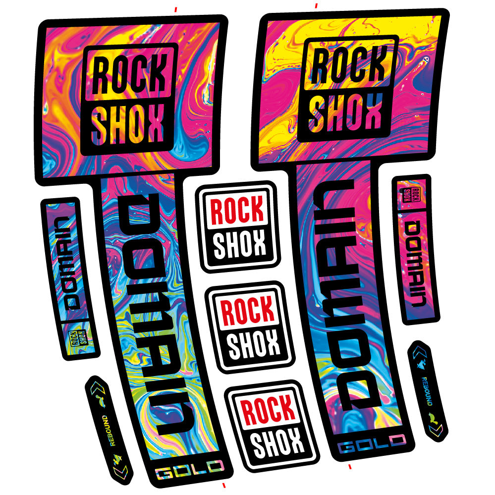 Decal RockShox Domain Gold 2025 Ver. 2, Fork 29, bike sticker vinyl