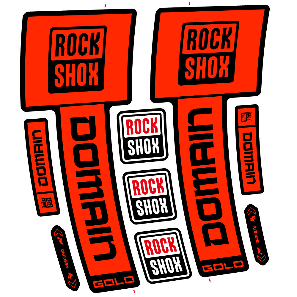 Decal RockShox Domain Gold 2025 Ver. 2, Fork 29, bike sticker vinyl