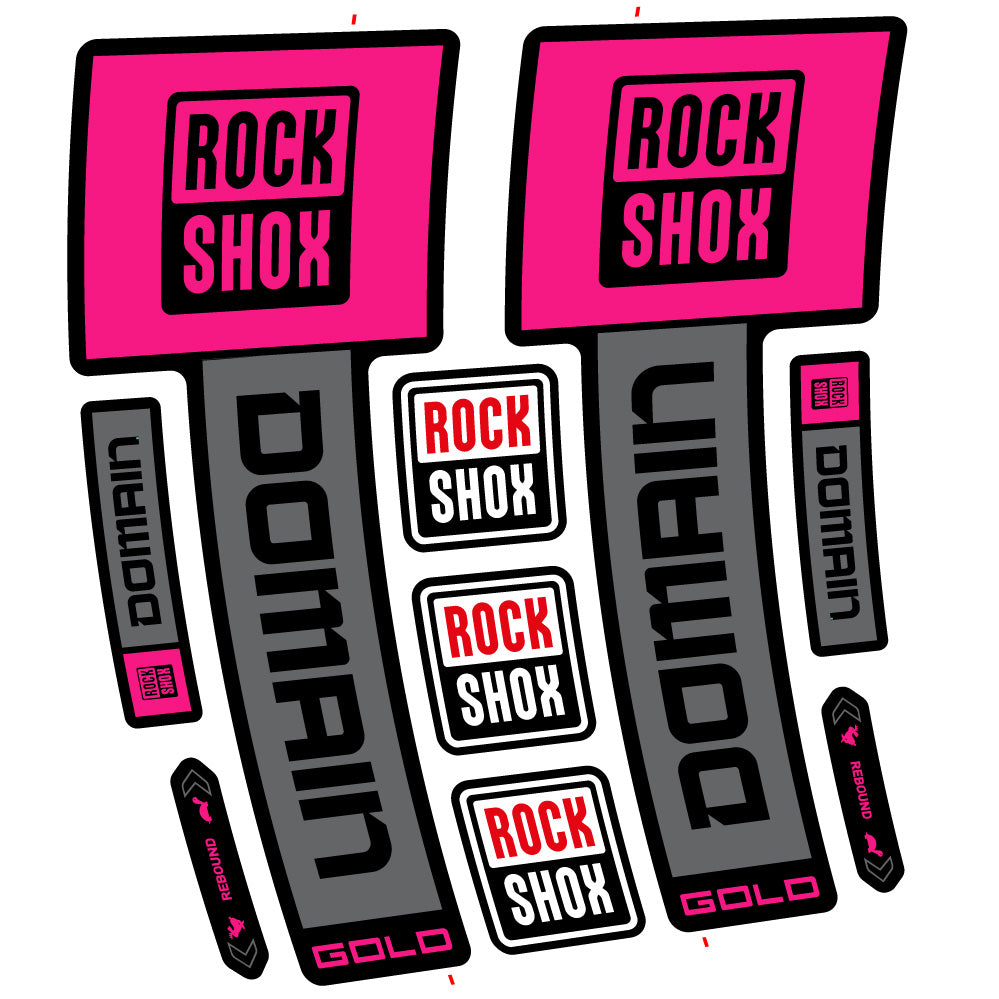 Decal RockShox Domain Gold 2025 Ver. 2, Fork 29, bike sticker vinyl