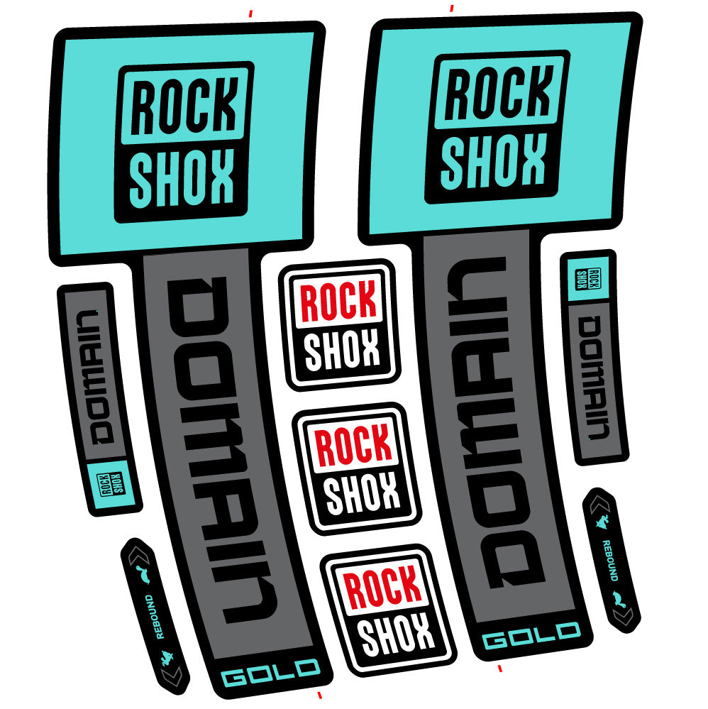 Decal RockShox Domain Gold 2025 Ver. 2, Fork 29, bike sticker vinyl