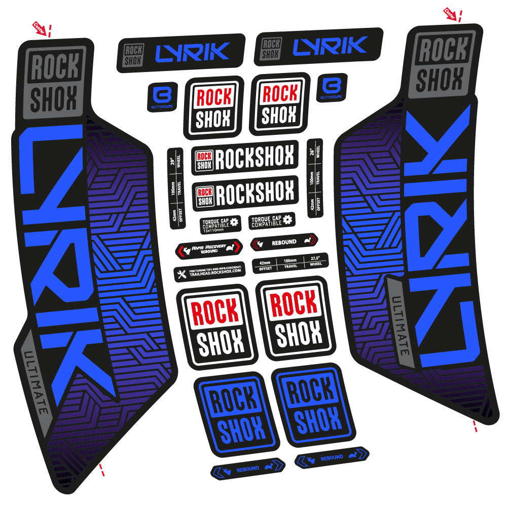 Decal RockShox Lyrik Ultimate Flight Attendant, Fork 29, bike sticker vinyl