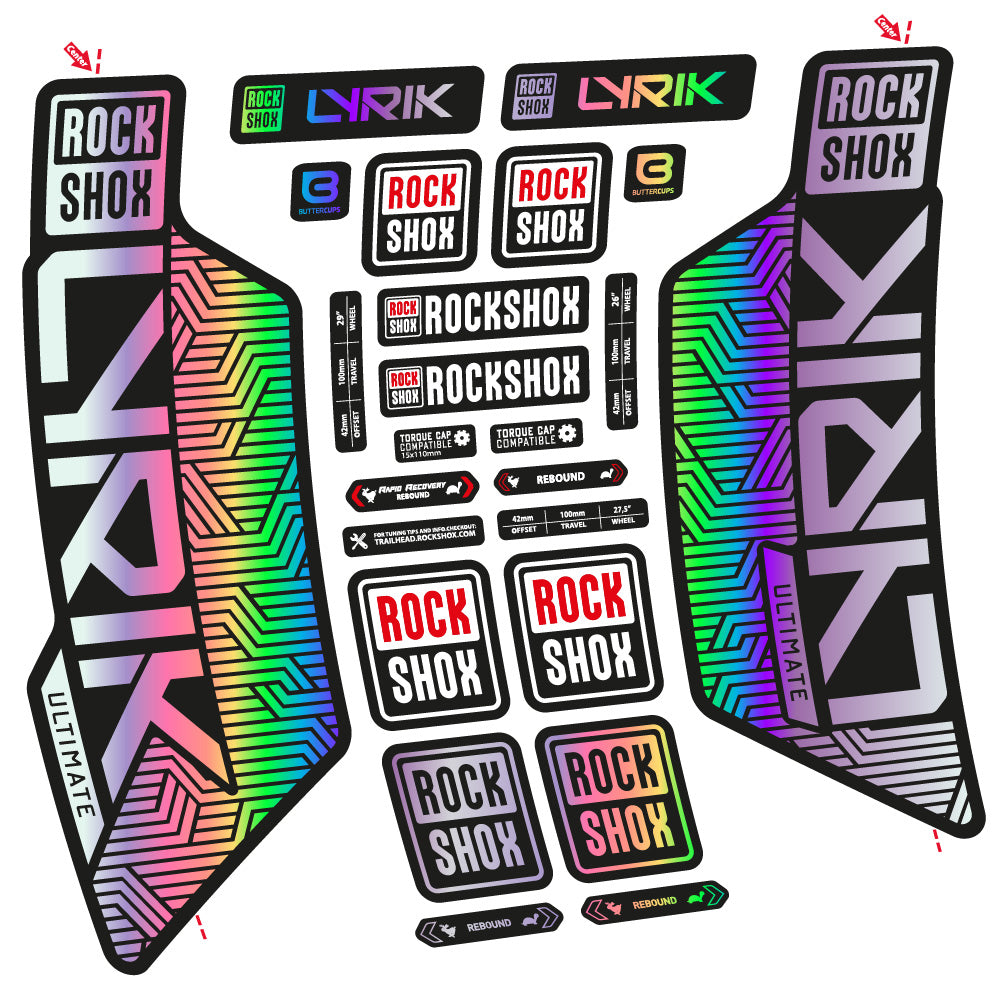 Decal RockShox Lyrik Ultimate Flight Attendant, Fork 29, bike sticker vinyl