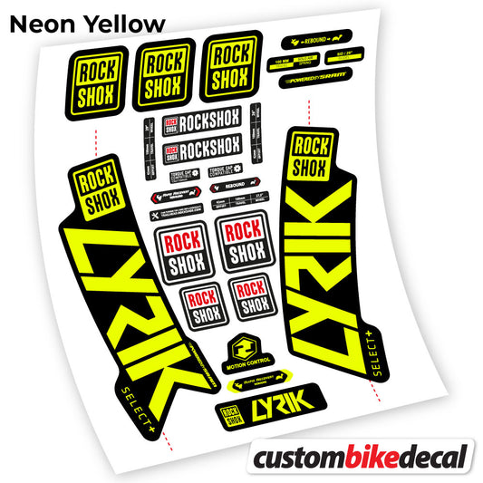 Decal Rock Shox Lyrik Select+ 2020, Fork, bike sticker vinyl