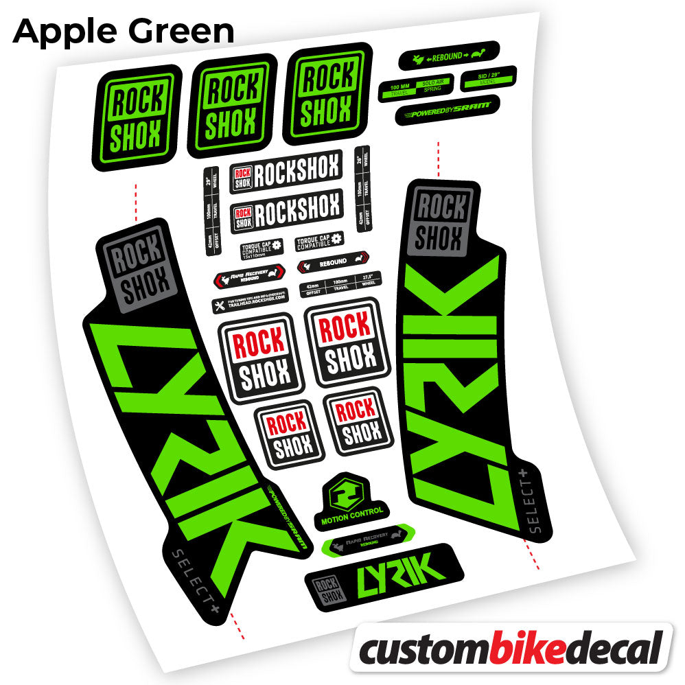 Decal Rock Shox Lyrik Select+ 2020, Fork, bike sticker vinyl