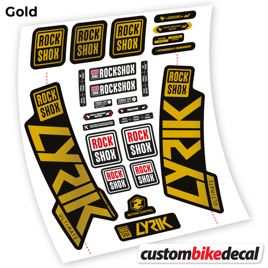Decal Rock Shox Lyrik Ultimate 2020, Fork, bike sticker vinyl