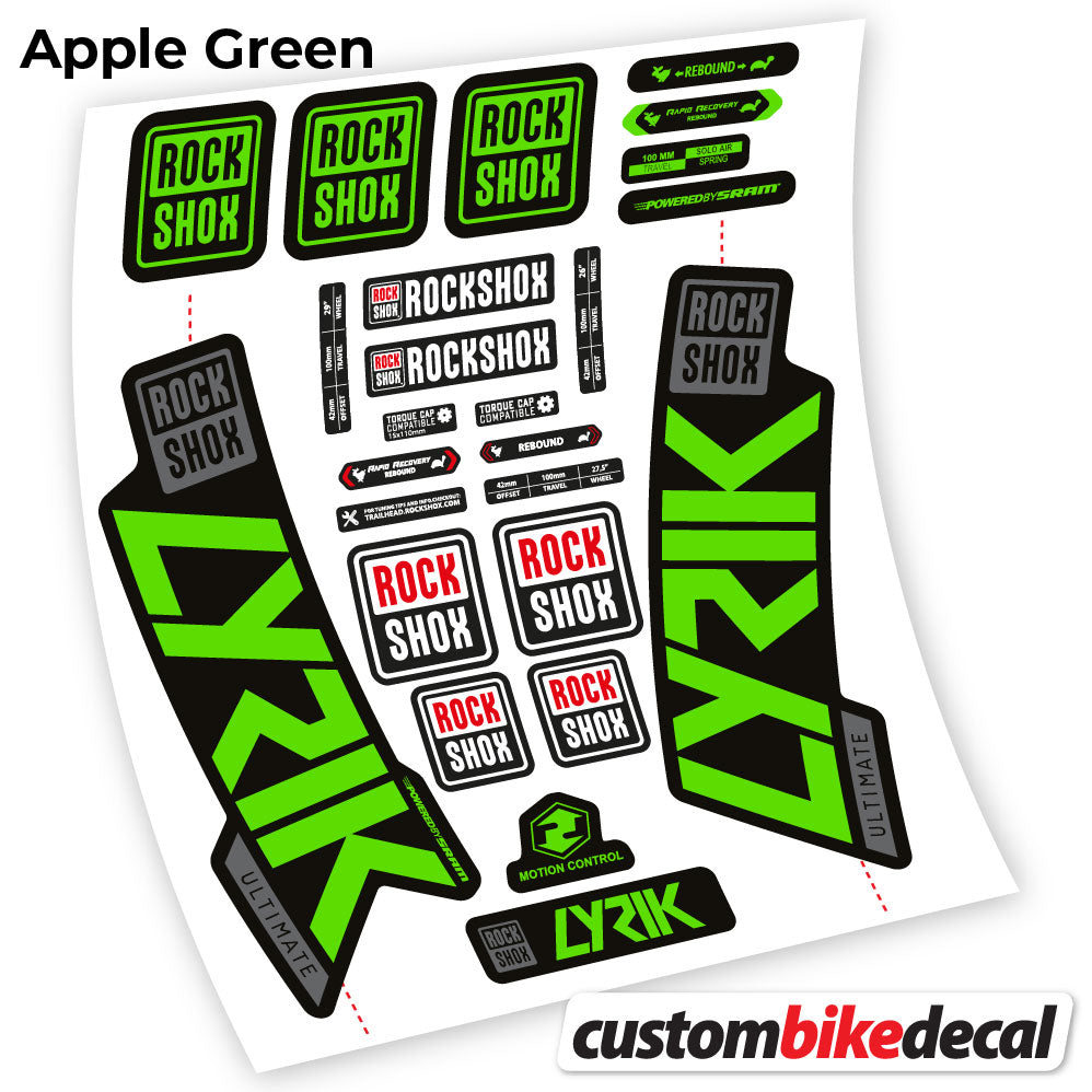 Decal Rock Shox Lyrik Ultimate 2020, Fork, bike sticker vinyl