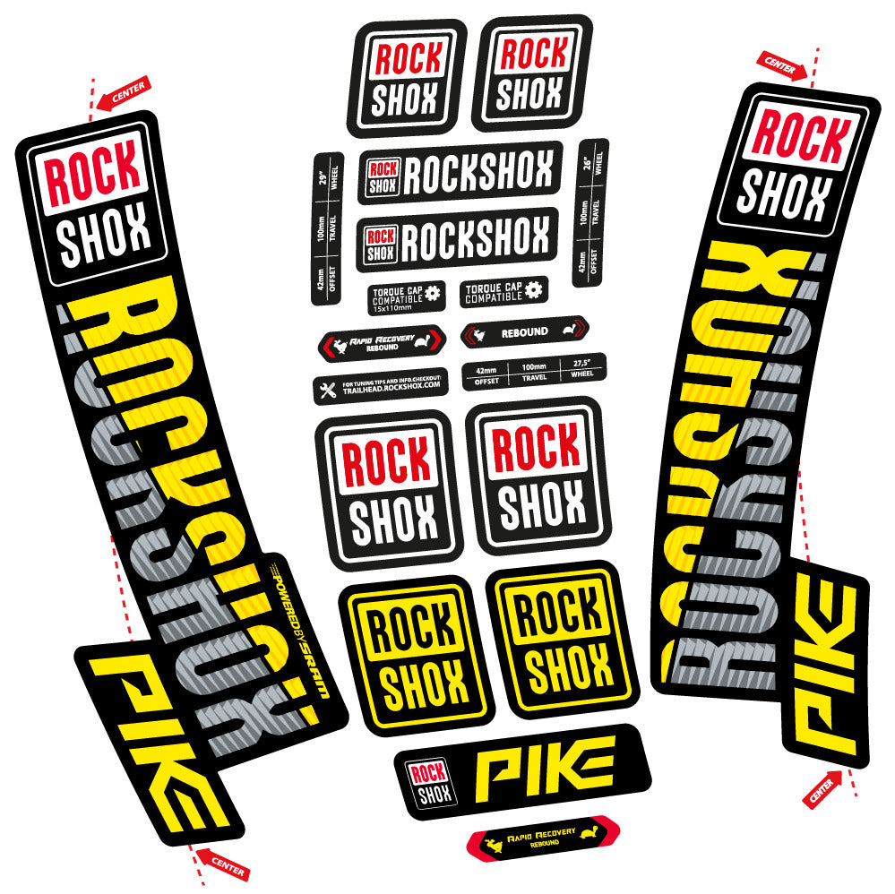 Decal Rock Shox Pike 2018, Fork 29, bike sticker vinyl