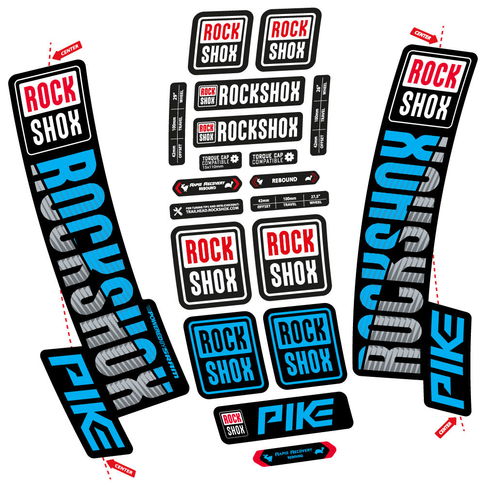 Decal Rock Shox Pike 2018, Fork 29, bike sticker vinyl