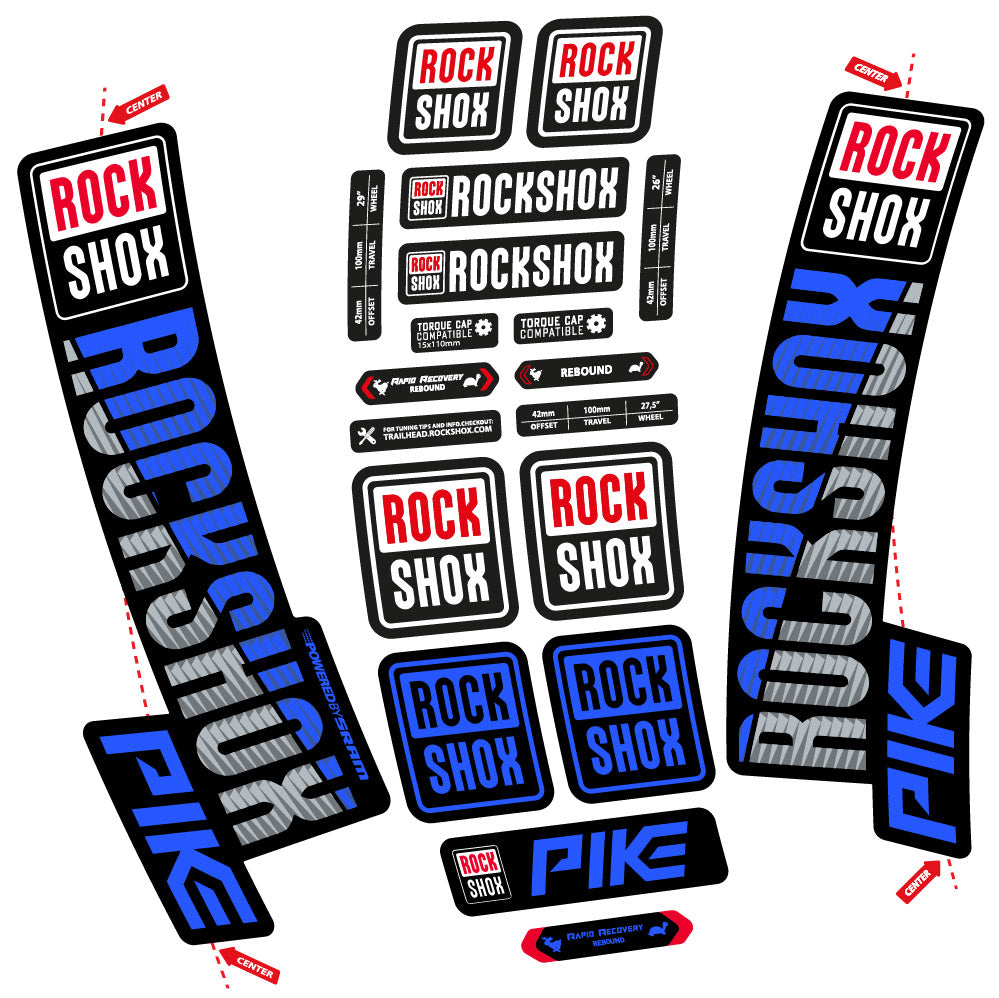 Decal Rock Shox Pike 2018, Fork 29, bike sticker vinyl