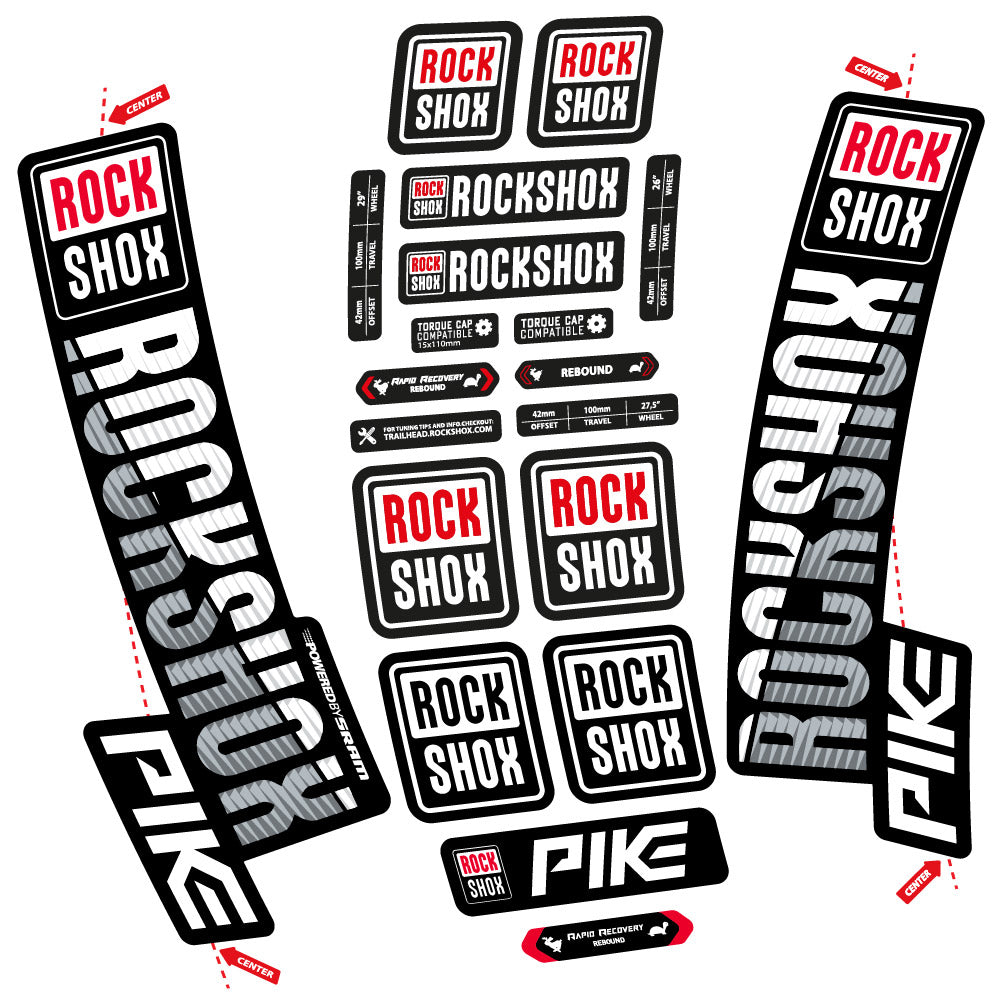 Decal Rock Shox Pike 2018, Fork 29, bike sticker vinyl