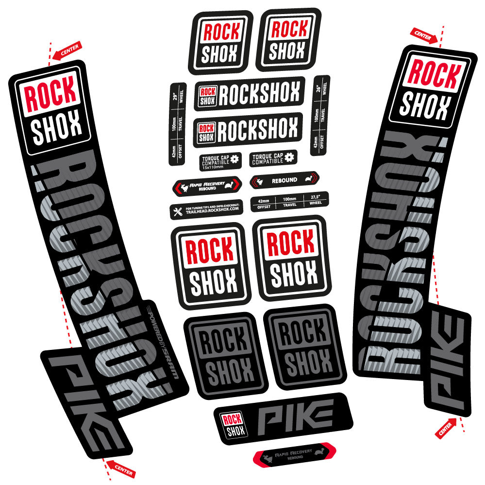 Decal Rock Shox Pike 2018, Fork 29, bike sticker vinyl