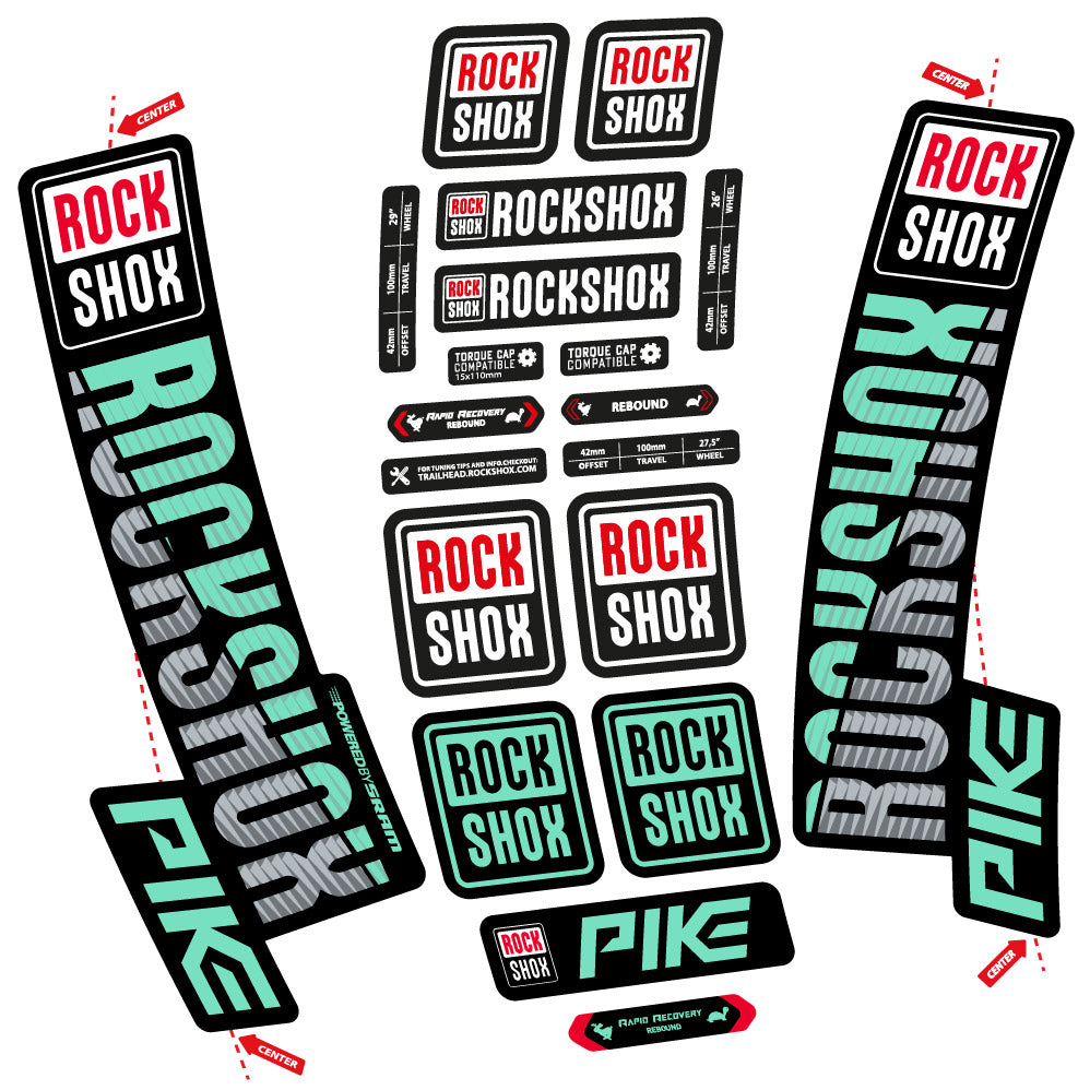 Decal Rock Shox Pike 2018, Fork 29, bike sticker vinyl
