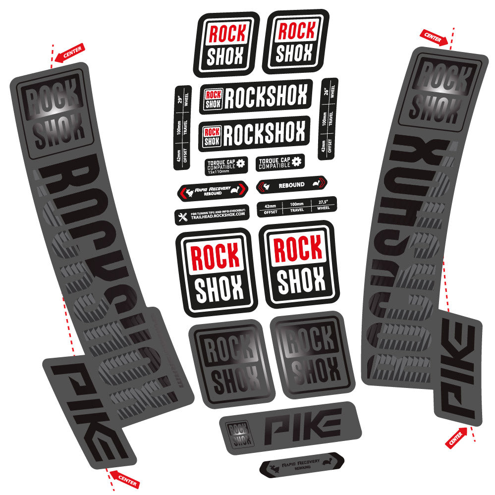 Decal Rock Shox Pike 2018, Fork 29, bike sticker vinyl