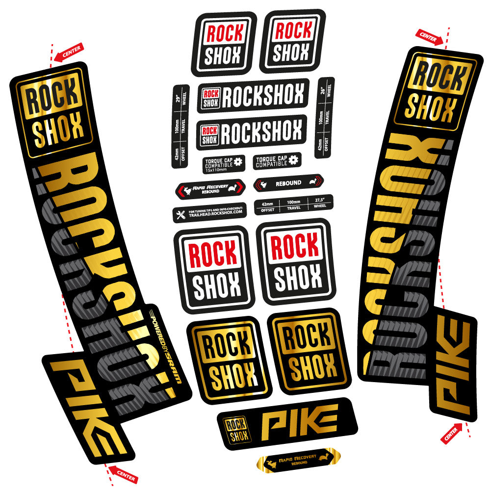 Decal Rock Shox Pike 2018, Fork 29, bike sticker vinyl