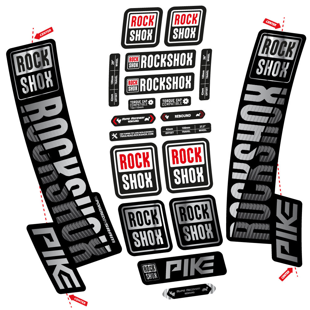 Decal Rock Shox Pike 2018, Fork 29, bike sticker vinyl