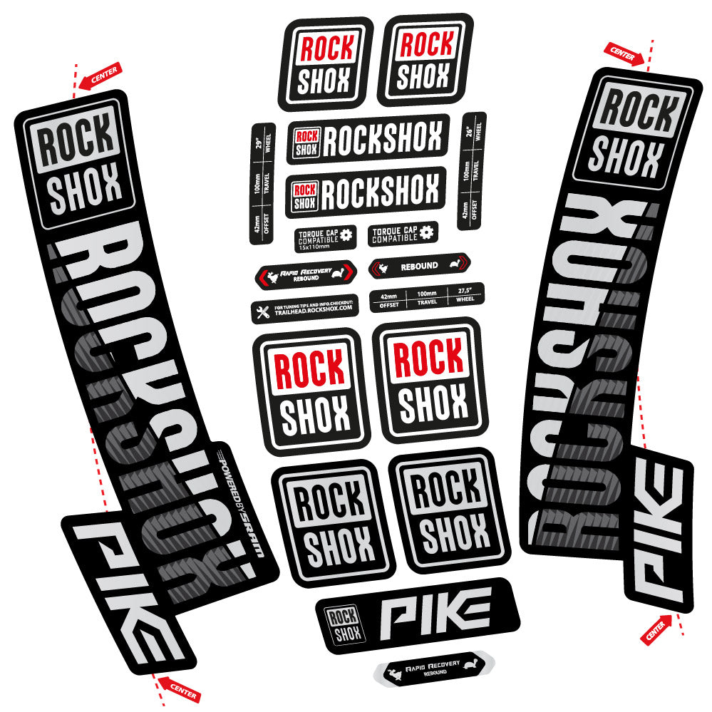 Decal Rock Shox Pike 2018, Fork 29, bike sticker vinyl