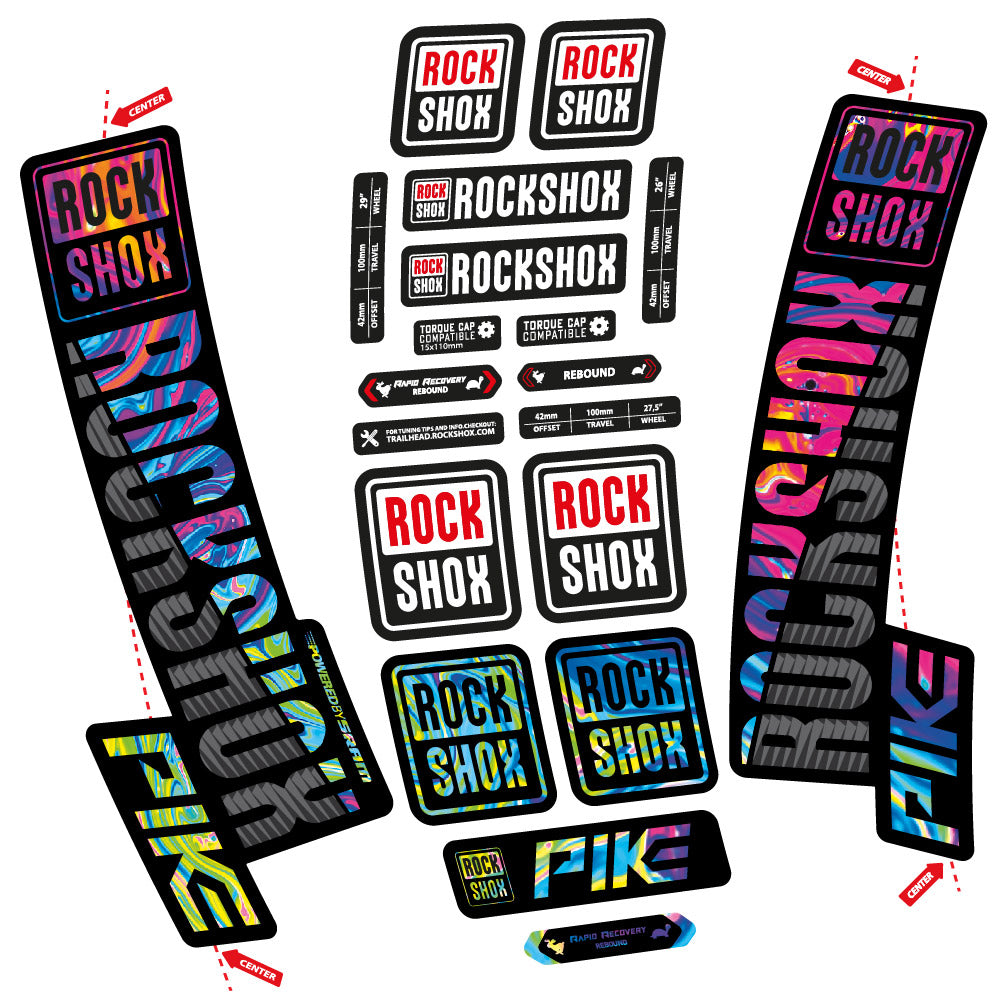 Decal Rock Shox Pike 2018, Fork 29, bike sticker vinyl