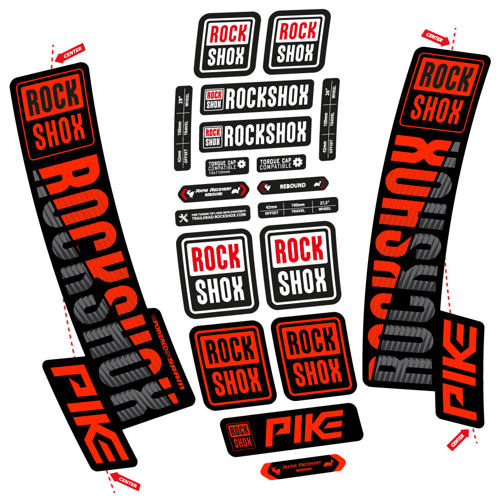 Decal Rock Shox Pike 2018, Fork 29, bike sticker vinyl