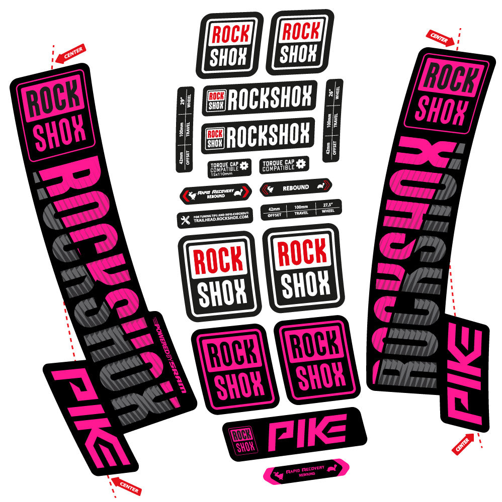 Decal Rock Shox Pike 2018, Fork 29, bike sticker vinyl
