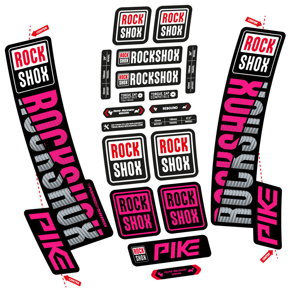 Decal Rock Shox Pike 2018, Fork 29, bike sticker vinyl