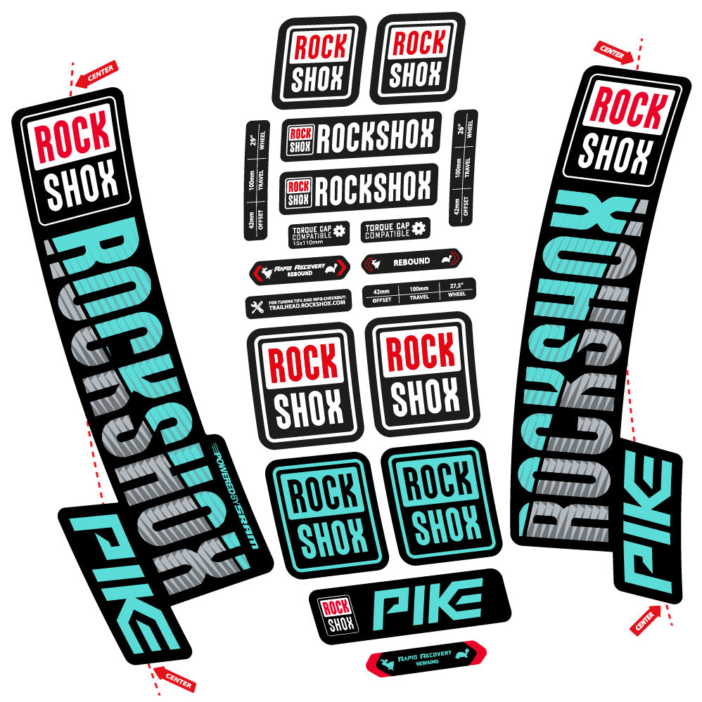 Decal Rock Shox Pike 2018, Fork 29, bike sticker vinyl